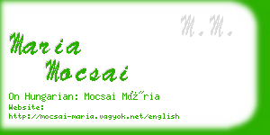 maria mocsai business card